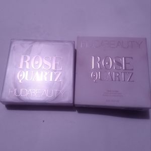 Huda Beauty Rose Quartz highlighting dew